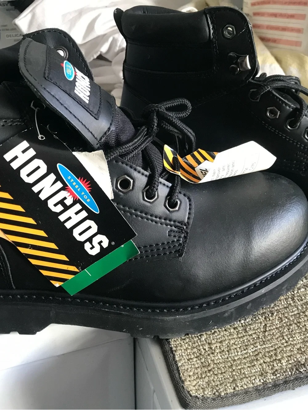 honchos poliyou steel toe work boots size 10w NEW